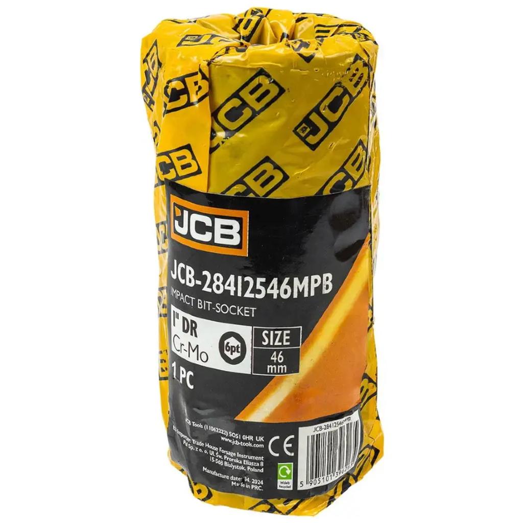 JCB Impact Bit Socket 1" 46mm 6-point Cr-Mo Socket Wrench