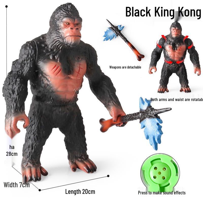 King Kong Chimpanzee Model: Plastic Gorilla Ornament for Children's Cognitive Play