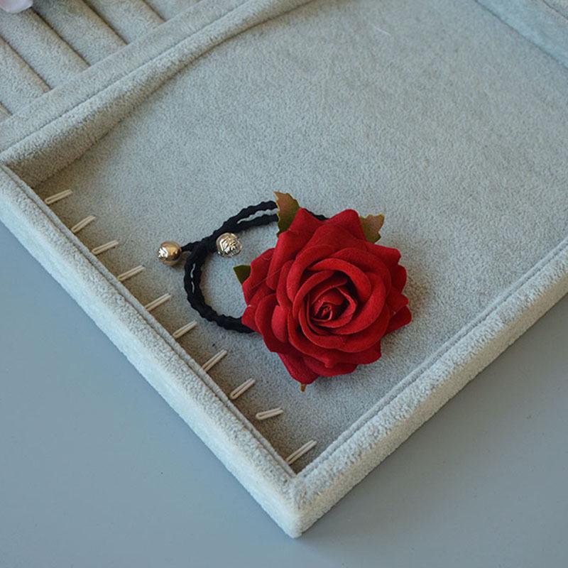 Barrette latérale rose rouge vintage pour spectacles de danse