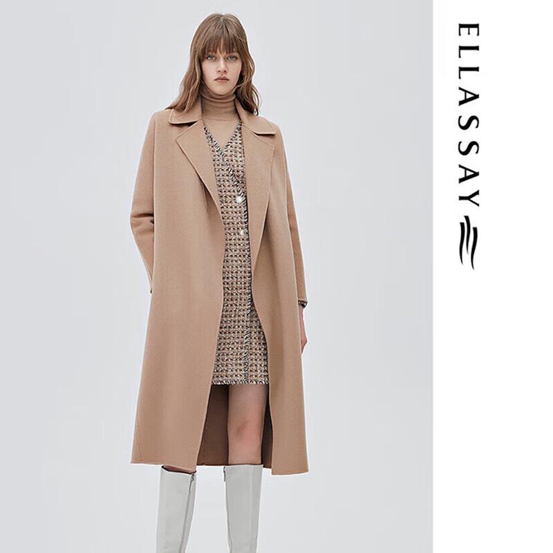 

ELLASSAY Women s Oversized Wool Blend Winter Coat M