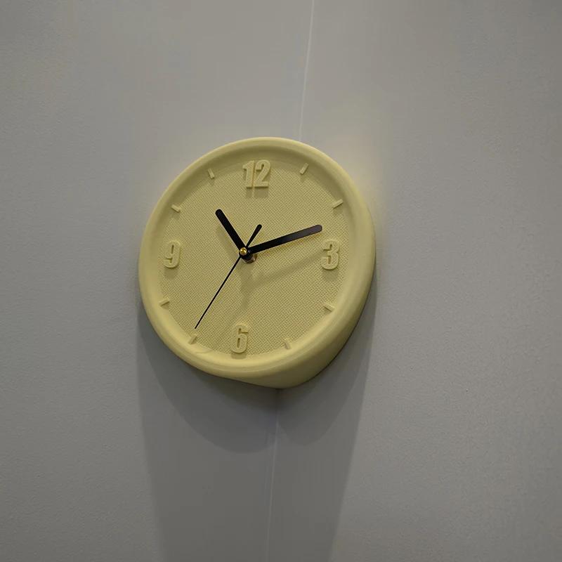 Modern Corner Wall Clock Living Room Elegant Digital Clocks Mechanism Silent Bedroom DIY Watch Luxury Interior Ornaments Minimalist Decoration