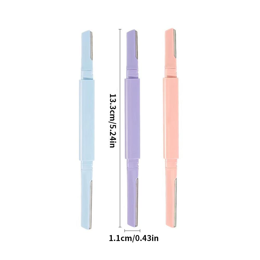 Double Ended Eyebrow Trimmer, Anti Scratch Eyebrow Trimming Tool for Both Men and Women