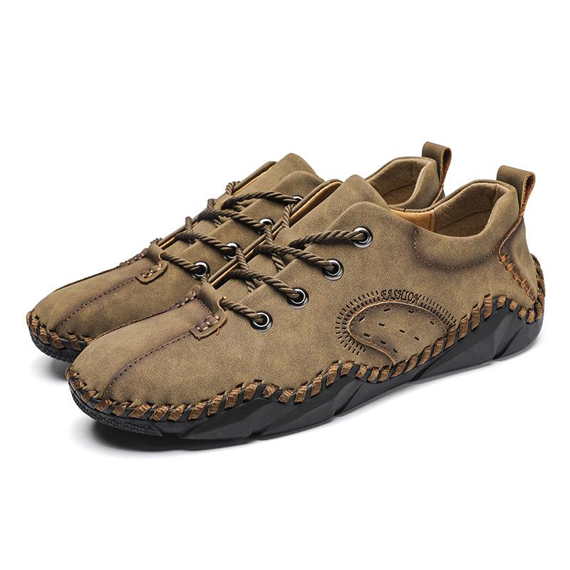 2022 Autumn Men's Casual Korean-Style Leather Moccasins: Breathable Handmade Octopus Driving Shoes