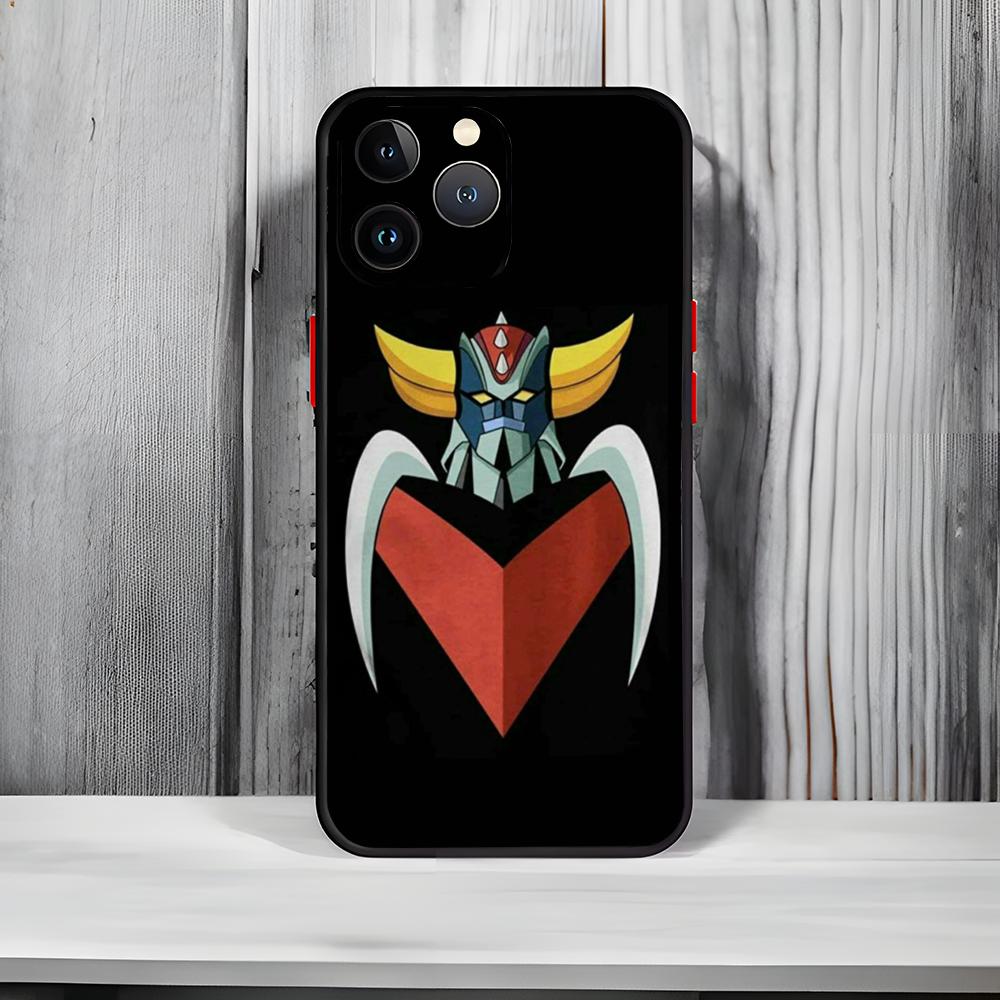 Anime U-UFO R-Robot G-Goldorak Phone Case Black Matte Thin Phone Case For iPhone17 16 15 14 13 ProMax