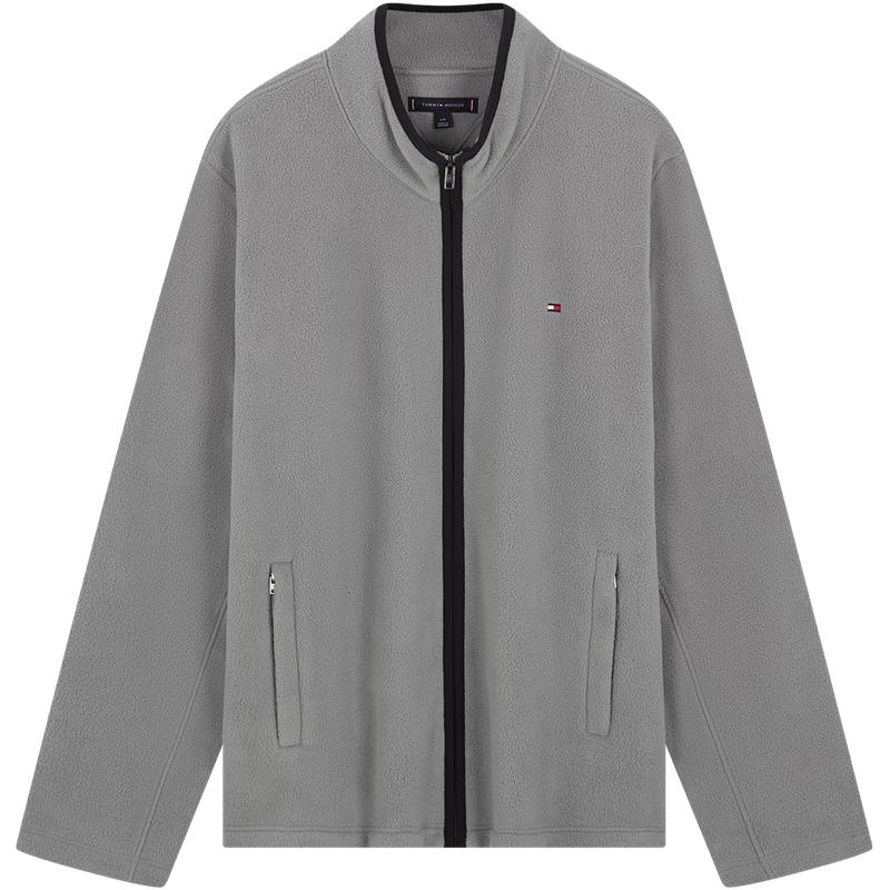 Tommy Hilfiger Men's Lightweight Fleece Stand-Up Collar Cardigan