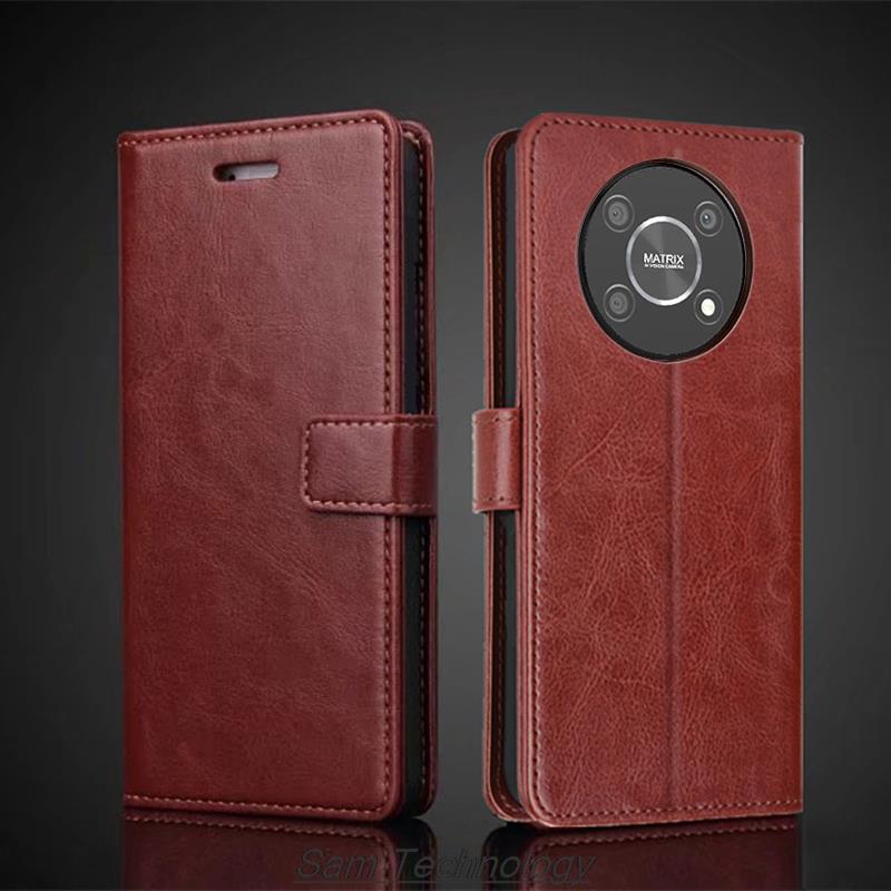 

Card Holder Cover Case for Huawei Honor Magic 4 lite / Honor Magic4 lite Pu Leather Flip Cover Retro Wallet Case Fundas Coque Honor Magic 4 lite&Just Case красный