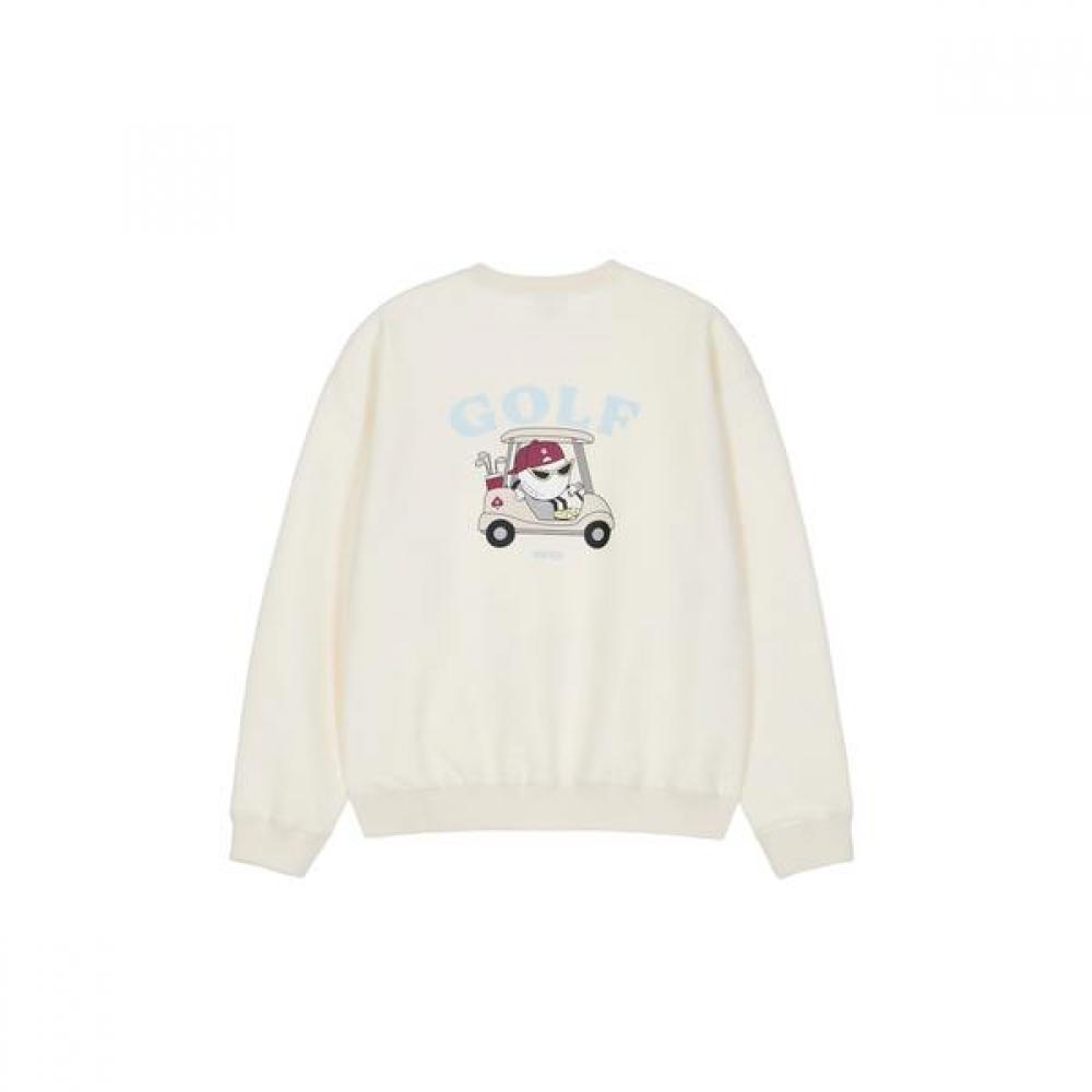 Goxo Swag Cart Crew Neck Sweatshirt Men Cream