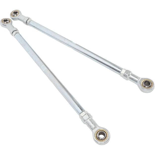 1 Pair 295mm 8mm Steering Tie Rod Kit Fit for Go Kart ATV Racing Cart Steel Alloy High Strength Long Lasting Go Kart Steering Tie Rod Tie Rod End