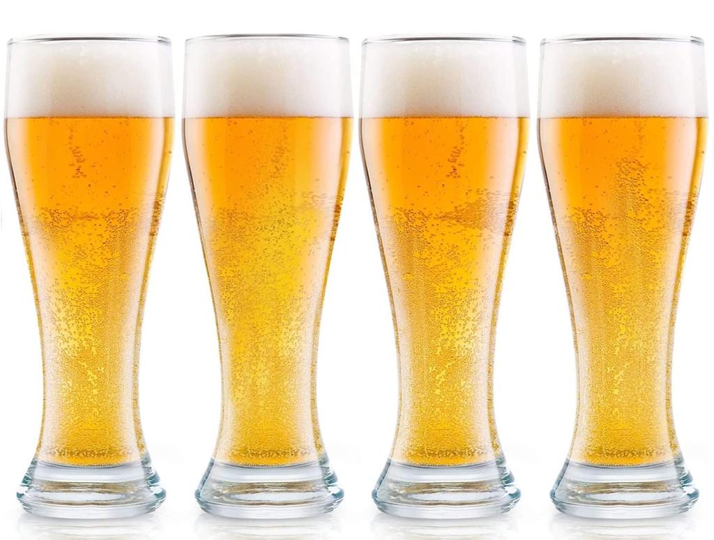 Morning Place Stylish Beer Glasses, Set of 4, Foaming, Dishwasher Safe, 500ml (Set of 4)