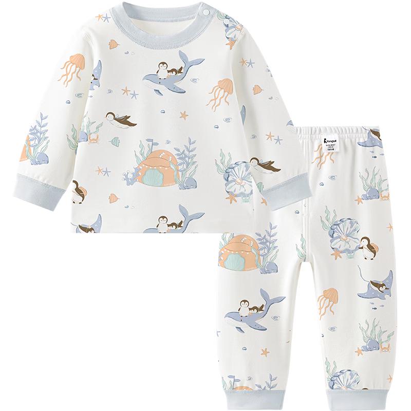 Tongtai Baby Pure Cotton Long-Sleeve Pajama Set