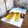 Cheers Toast Beer Foam Glasses Pattern with Blue Sky Background Printed Carpet Suitable for Use As an Anti-slip1 For1room and Bedroom Sofas