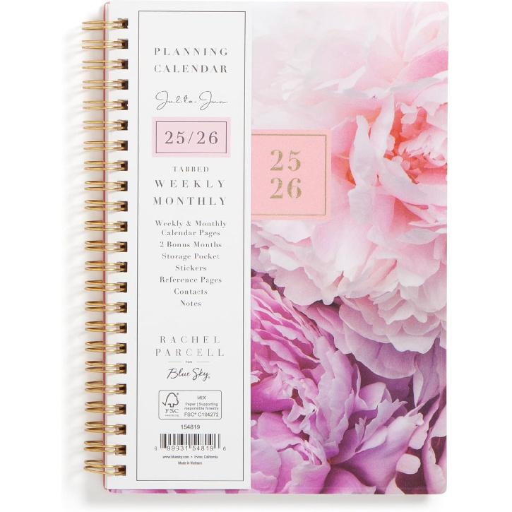 Blue Sky Rachel Parcell 2025-2026 Weekly and Monthly Academic Year Planner Calendar, July 2025 - June 2026, 5  x 8 , Flexible Cover, Wirebound, 5  x 8