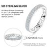 Moissanite Ring for Women Sparkling Wedding Eternity Bands 100 Copper Classic Stackable Ring Jewellery Gift High Quality