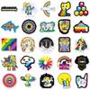 50 Sheets of Waterproof Colored Cartoon Graffiti Stickers for Journals, Computers, Cars, Phones, and Suitcases