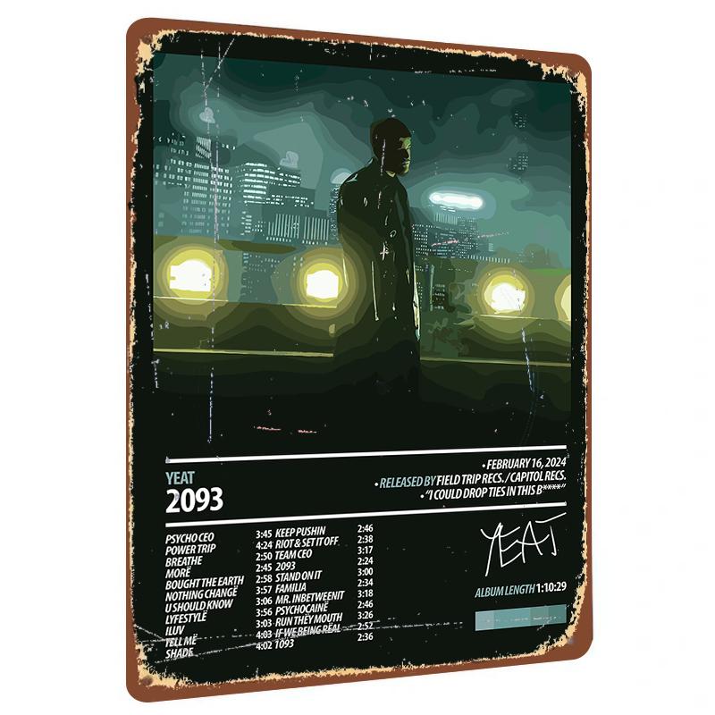 

YEAT Album Cover Metal Wall Art Urban Music Decor for Bedroom Living Room 20x30cm（7.8x11.8inch）