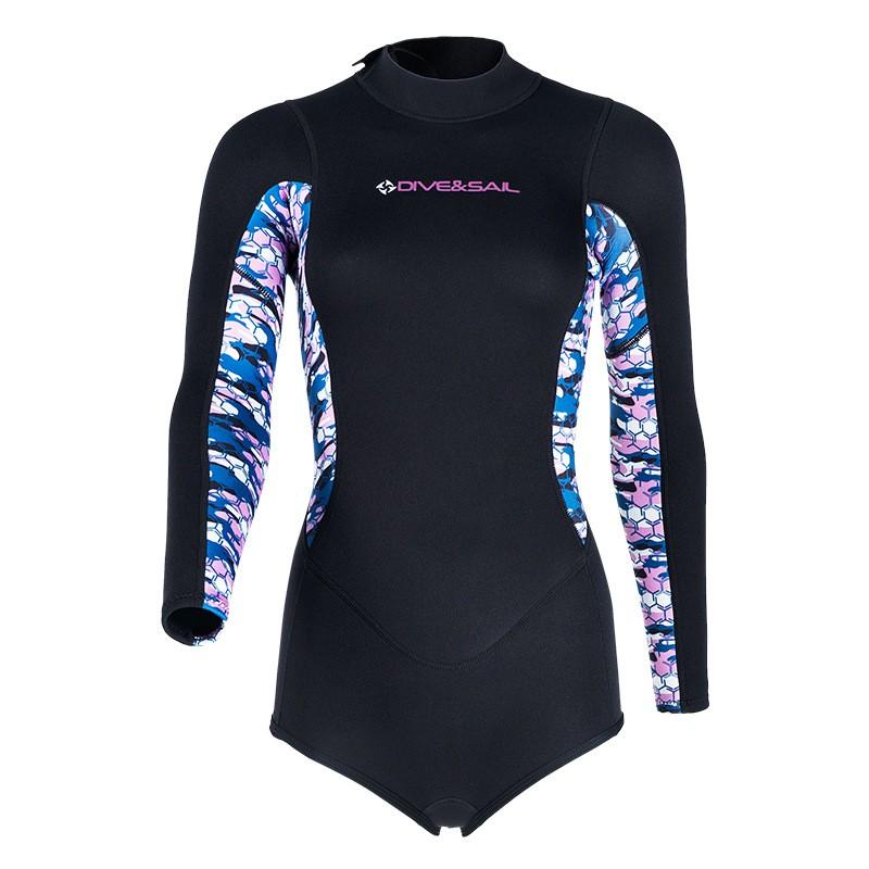 2MM Short Sleeve One Piece Wetsuit Women Scuba Diving Snorkeling Surfing Thermal Swimsuit