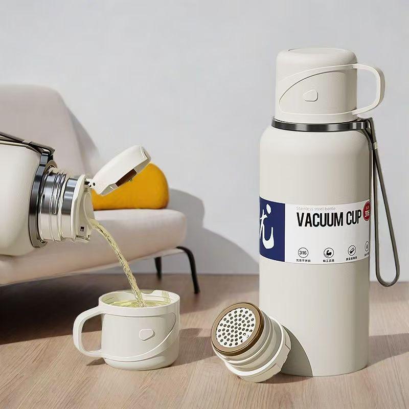 Water Steel Insulated 316 Stainless Bottle With Smart Temperature Display Extra Large Capacity For Men