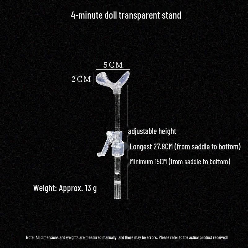 Adjustable Stainless Steel Doll Stand for 30cm To 60cm BJD Dolls with Multiple Support Points