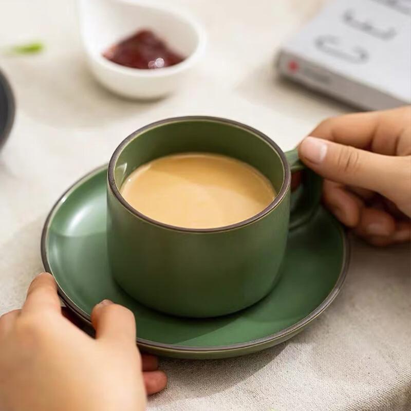 OLOEY Vintage Bone China Coffee Cup & Saucer Set