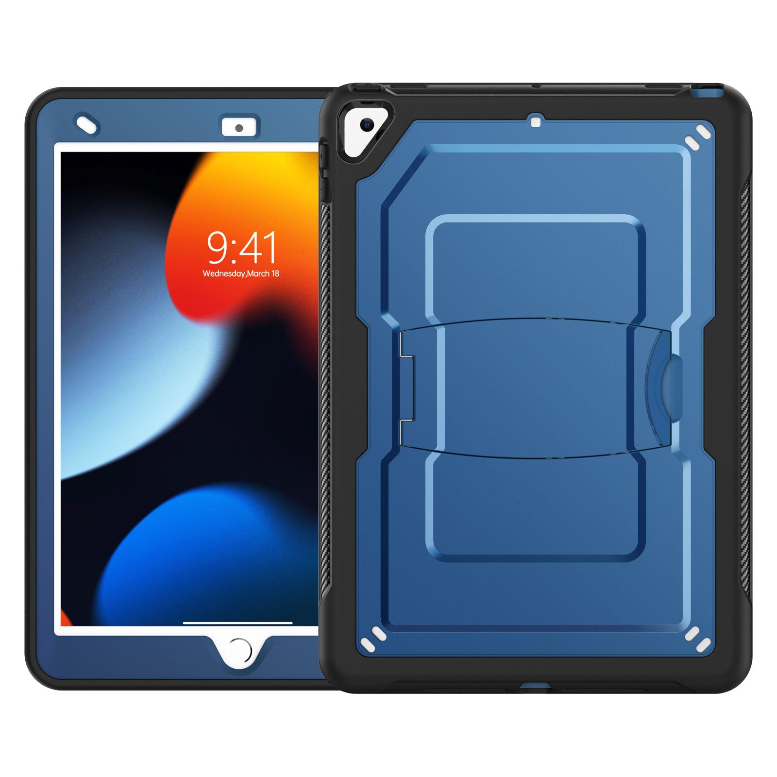 

Tablet Case For iPad 10.2 (2021)/(2020)/(2019)/Air 10.5 inch (2019)/Pro 10.5-inch (2017) PC+TPE Cover with Zinc Alloy Kickstand Rose
