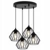 BLACK WIRE HANGING LAMP LOFT LED CHANDELIER
