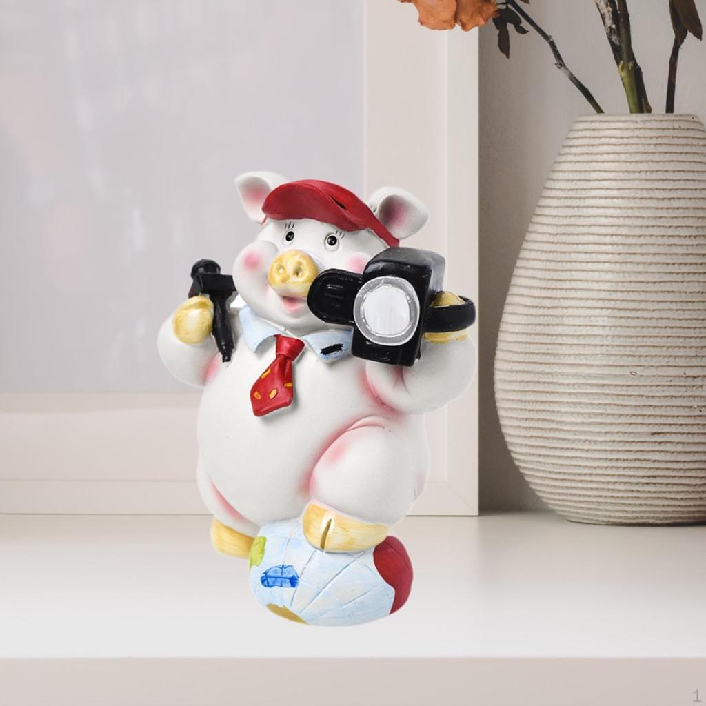 Animal Figurine Pig Piggy Bank Gift, Money Storage Decoration for Kids' Rooms