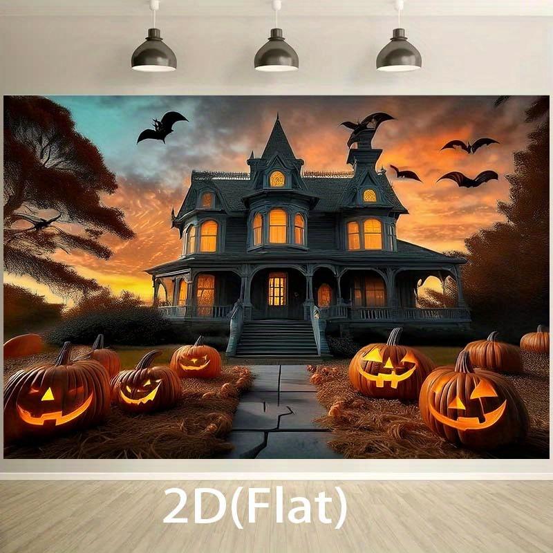 1 Piece of Gothic Victorian Style Haunted House Background Cloth - Halloween Party Decoration Banner Halloween Decoration