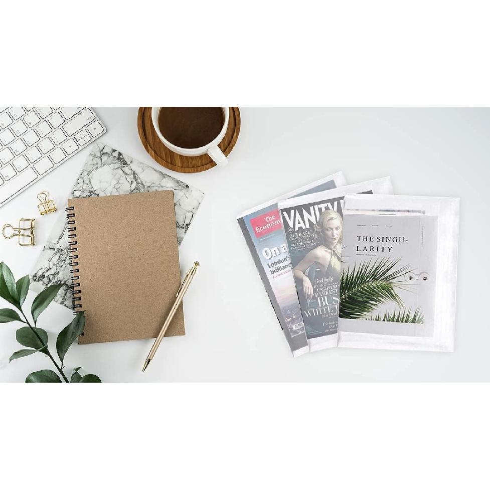 18 Packs Legal Size Plastic Filing Envelopes Clear File Folders with String Closure for Office School or Home