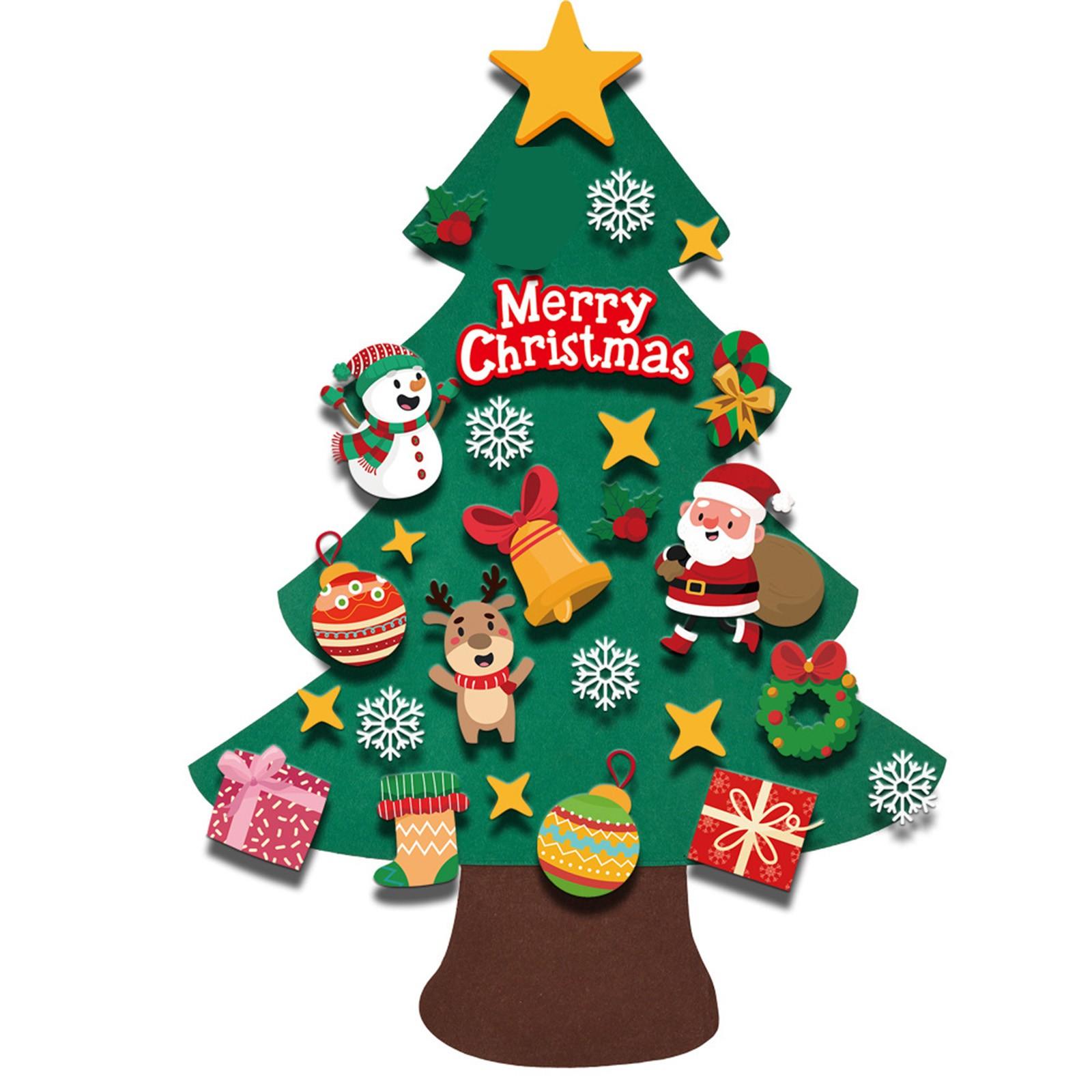 

Різдвяний ялинковий набір своїми руками з прикрасами для дитячих різдвяних подарунків, настінні двері One Size