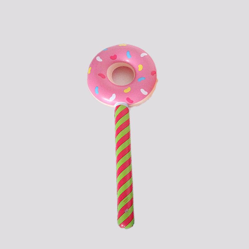 80cm Donut Inflatable Balloon Sticks Sweet Girls Doughnuts Party Ballon Gifts Kids Happy Candy Theme Birthday Party Decor Balons