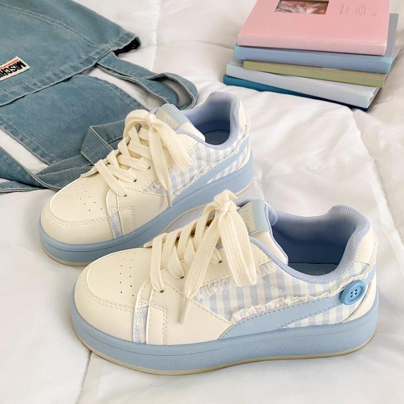 Fashion 2025 Women's Breathable Strip-shaped Sports Shoes Cute Button-down Thick-heeled Sports Shoes Casual Running Thick Sports Shoes
