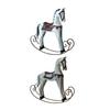 Wooden Rocking Horse Statues Decorative Animal Statue Sculptures Ornament for Office Home Table Centerpieces Gift