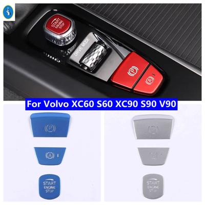 Metal START ENGINE STOP Button Sequin Decoration Cover Trim Car Styling Accessories Fit For Volvo XC60 S60 XC90 S90 V90