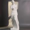 Classical Venus Plaster Statue with Broken Arm, Nordic Minimalist Sculpture, White Art Room Desktop Decor Drawing Model