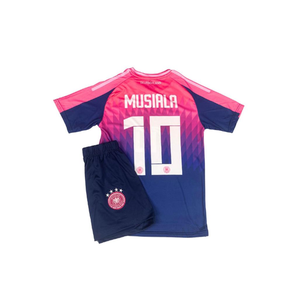 Germania Nou Sezon 24/25 Musiala Pink Away Tricou copii (tricou-short-sosete-bratara) Pachet de 4