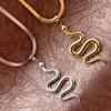 Long Animal Snake Pendant Flat Snake Chain Necklaces for Women Choker Necklace Stainless Steel Jewelry Party Birthday Gift New