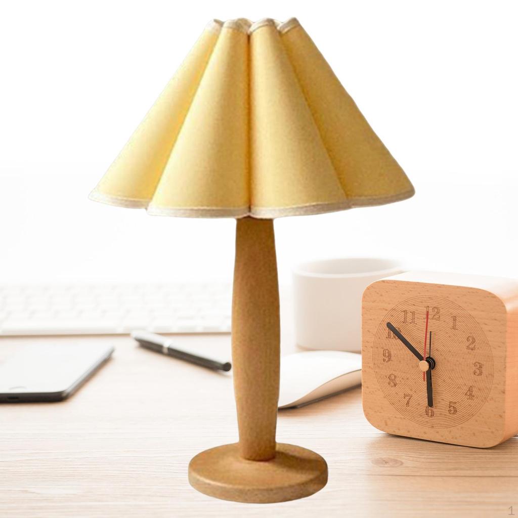 Modern Bedside Nightstand Lamps 14.17inch with PP folding washable Shades for Bedroom Guestroom