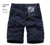 Men's Summer Embroidered Straight-Leg Workwear Shorts - Breathable Loose Fit, Plus Size