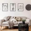 Modern Minimalist Abstract Metal Wall Art Female Silhouette Linework Home Decor