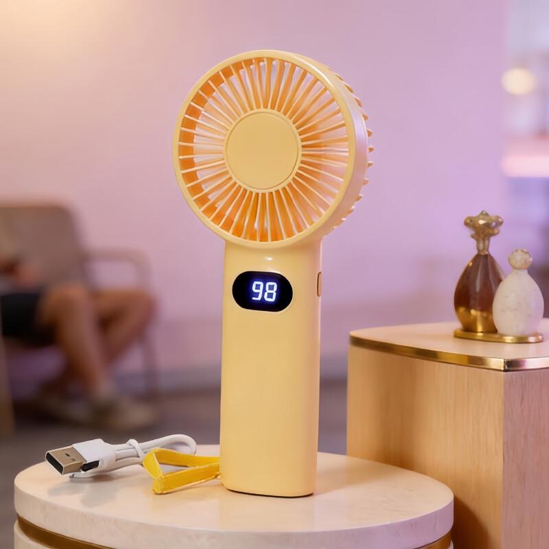 

LINGPAN Handheld Rechargeable Fan with Digital Display