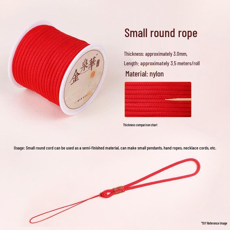 Handmade Red String Woven Bracelet: Jade Thread Braided DIY Material