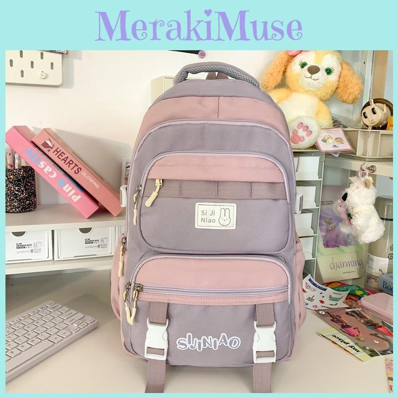 Letter Backpack Pattern Large Capacity Outdoor Travel Bag Student Schoolbag