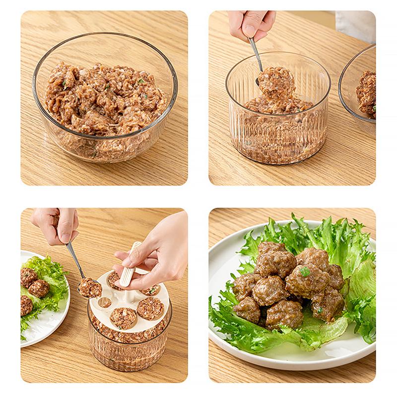 DIY Fleischbällchen-Maker Haushalt Hand Fleischbällchen-Ausdrücker Wiederverwendbare Fleischbällchen Einfache Herstellungsform für Heimküche