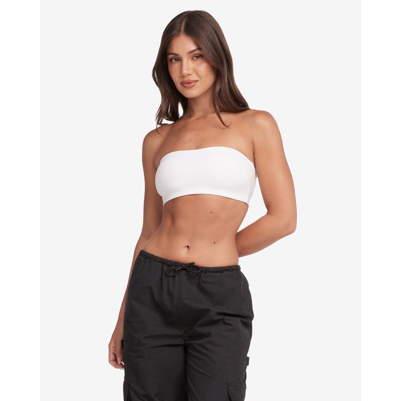 

Australian Rita ~ SK * M Flat Replacement! Non-Slip Silicone Strip + Nude Feel Double Layer @ Solid Tube Top Women Gyaru Top Foreign Trade Milky White-Slight Flaw XL