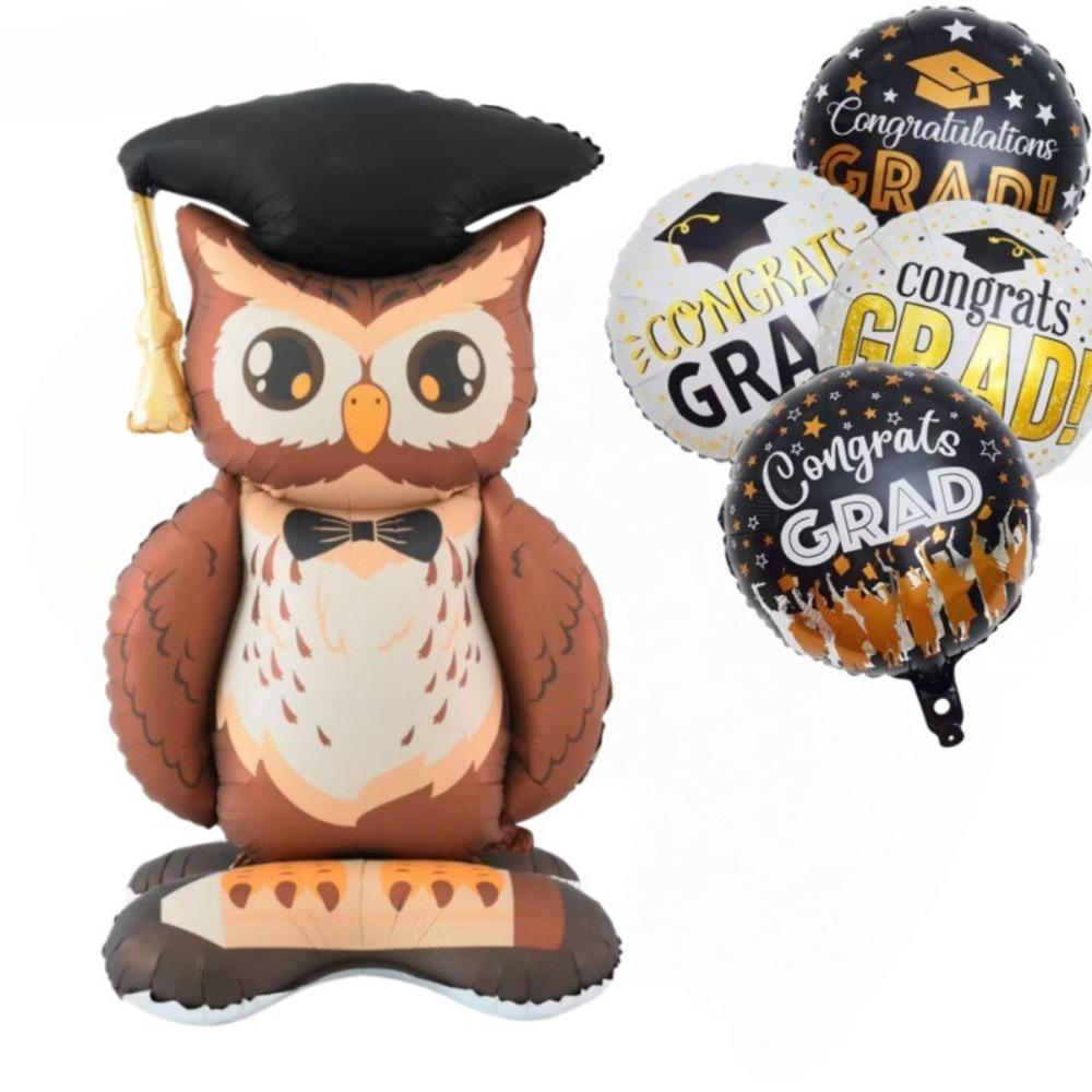 18inch Round Graduation Balloons Standing Balloon Decorative Arrangement Foil Balloon 4D Design Helium Balloon