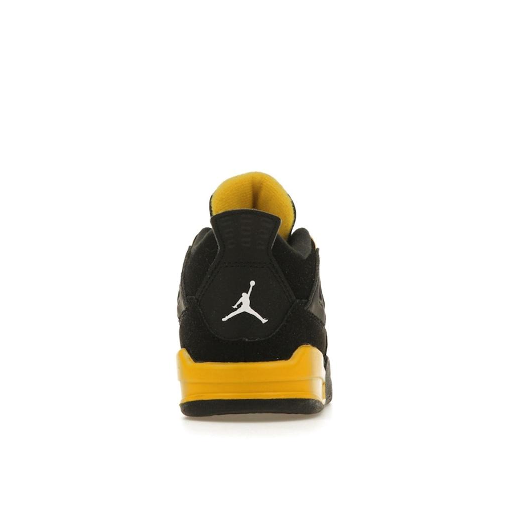Air Jordan 4 Retro TD Thunder 2023 Baby Sneakers Black Tour-Yellow BQ7670-017