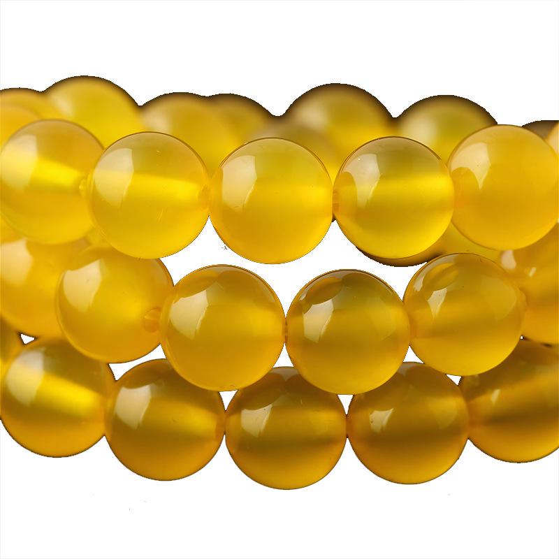 Hebras de Ágata Amarilla Natural Grado 7A, Cuentas Espaciadoras Sueltas para Accesorios de Joyería DIY