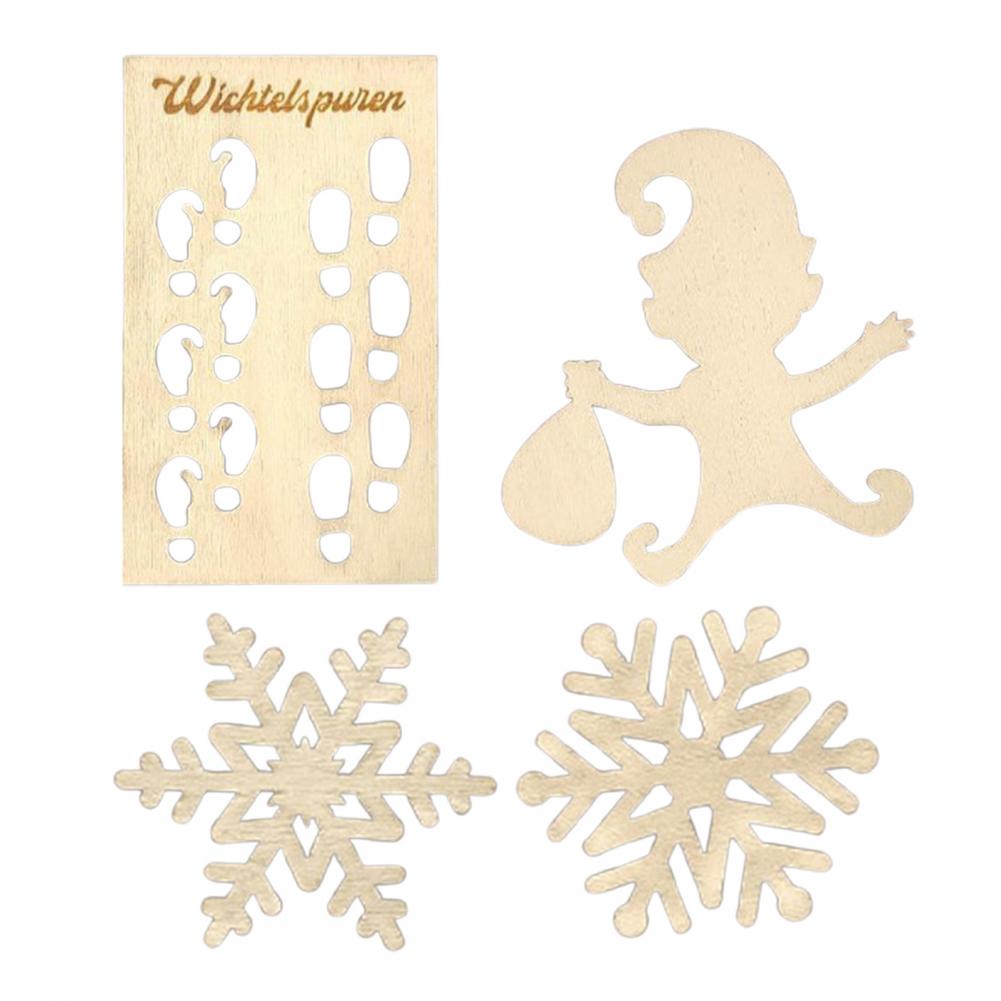 Christmas Symbols Family Protection Gnomes Christmas Gnome Footprints Stencil Set for Window Floor Decor Wooden for Holiday