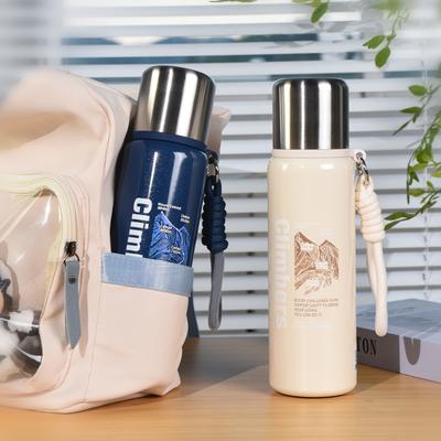 Large Capacity Stainless Steel Thermos Portable Vacuum Flask Insulated Tumbler with Rope Thermo Bottle 730ml