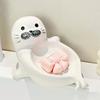 Cute Self Draining Soap Holder Drainable Bathroom Decor Organizer Sea Lion Soap Dish  for Sink
